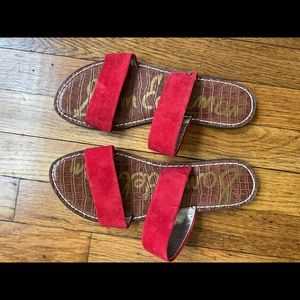 Red Suede Sam Edelman Sandals